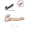 Телесный безремневой вибрострапон Vibrating Bendable Strap-On - size L