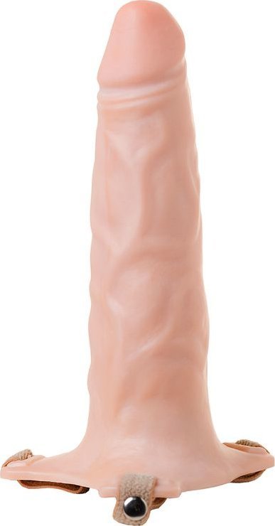 Телесный реалистичный фаллопротез - 18,5 см.