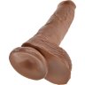 Фаллоимитатор-мулат с мошонкой 10 Cock with Balls на присоске - 25,4 см.