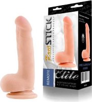 Реалистичный перезаряжаемый вибратор с пультом ДУ - 13 см.
