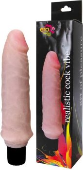 Вибратор телесного цвета Realistic Cock Vibe - 15,5 см.