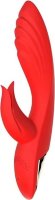 Красный вибратор-кролик 5’’ Silicone Kissing - 20,2 см.