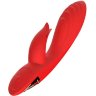 Красный вибратор-кролик 5’’ Silicone Kissing - 20,2 см.