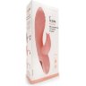 Красный вибратор-кролик 5’’ Silicone Kissing - 20,2 см.