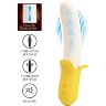 Силиконовый вибратор Banana Geek - 19,5 см.