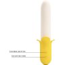 Силиконовый вибратор Banana Geek - 19,5 см.