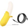 Силиконовый вибратор Banana Geek - 19,5 см.