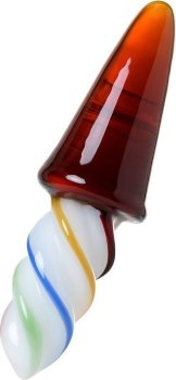Коническая стеклянная анальная втулка Sexus Glass - 16 см.