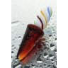 Коническая стеклянная анальная втулка Sexus Glass - 16 см.