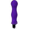 Фиолетовая изогнутая анальная вибропробка - 12,9 см.