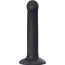 Черный фаллос на присоске Silicone Bendable Dildo M - 18 см.