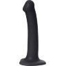 Черный фаллос на присоске Silicone Bendable Dildo M - 18 см.