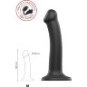 Черный фаллос на присоске Silicone Bendable Dildo M - 18 см.