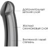 Черный фаллос на присоске Silicone Bendable Dildo M - 18 см.
