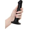 Черный фаллос на присоске Silicone Bendable Dildo M - 18 см.