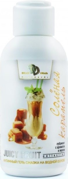 Интимный гель-смазка JUICY FRUIT с ароматом солёной карамели - 100 мл.