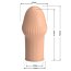 Телесная насадка на пенис Huel - 9 см.  Цена 451 руб. - Телесная насадка на пенис Huel - 9 см.