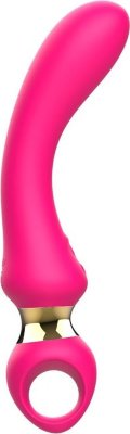 Розовый изогнутый вибромассажер Moon Vibrator - 21,1 см. Длина: 21.1 см. Диаметр: 3.47 см. Гладкий изогнутый вибромассажер с 10 режимами вибрации. Идеален для G-стимуляции. Рабочая длина - 12,5 см. Страна: Китай. Материал: силикон. Батарейки: встроенный аккумулятор.