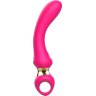 Розовый изогнутый вибромассажер Moon Vibrator - 21,1 см.