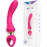 Розовый изогнутый вибромассажер Moon Vibrator - 21,1 см.