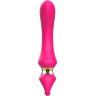 Розовый изогнутый вибромассажер Moon Vibrator - 21,1 см.