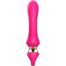 Розовый изогнутый вибромассажер Moon Vibrator - 21,1 см.