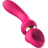 Розовый изогнутый вибромассажер Moon Vibrator - 21,1 см.