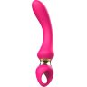 Розовый изогнутый вибромассажер Moon Vibrator - 21,1 см.