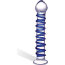 Стеклянный фаллоимитатор с голубой внешней спиралью - 18,5 см.  Цена 4 383 руб. - Стеклянный фаллоимитатор с голубой внешней спиралью - 18,5 см.