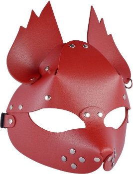 Красная кожаная маска Белочка