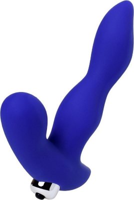 Синий силиконовый вибростимулятор простаты Stroman - 14,5 см. Длина: 14.5 см. Диаметр: 2.7 см. Гибкий материал, анатомическая форма и небольшой размер гарантируют комфортный и эффективный массаж простаты. Вибрация усилит эффект от массажа и доставит удовольствие каждой клеточке тела. Съемная вибропуля. Рабочая длина - 11 см. Страна: Китай. Материал: силикон. Батарейки: есть в комплекте.
