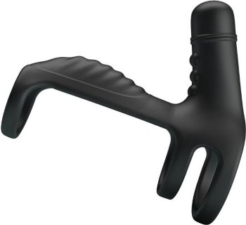 Черная вибронасадка на пенис Vibrating Penis Sling