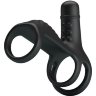 Черная вибронасадка на пенис Vibrating Penis Sling
