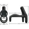 Черная вибронасадка на пенис Vibrating Penis Sling