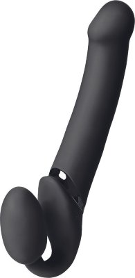 Черный безремневой вибрострапон Vibrating Bendable Strap-On - size L Длина: 25 см. Диаметр: 3.7 см. Откройте новые возможности для выражения своих чувств и желаний вместе с безремневым полуреалистичным вибрострапоном Strap-on-me. Обещаем, вы будете в восторге от переполняющих эмоций. Идеально выверенная форма с регулируемой технологией подстроится под любые анатомические особенности обоих партнеров и запомнит оптимальное для вас положение. Активную участницу впечатлит крепление страпона, которое не только надежно фиксирует игрушку, но и дополнительно стимулирует ее G-точку и клитор. Пассивный партнер оценит гибкий ствол Strap-on-me, который мастерски массирует точки G или P-spot. Чтобы удовольствие было максимально захватывающим, включите вибрацию. 3 мощных независимых мотора, встроенных в корпус игрушки, познакомят вас с незабываемым наслаждением. Один мотор пробудит волнами вибрации эрогенные точки принимающей стороны, а два других мотора уделят особое внимание вагине и клитору активной партнерши. Вы сможете экспериментировать с тремя режимами вибрации и тремя скоростями, подключать все моторы сразу или по отдельности, управлять игрой с помощью пульта ДУ — теперь количество сценариев для ваших интимных сессий с одновременным оргазмом близко к бесконечности. Регулируемая технология. Три независимых мотора с уровнем шума до 50–60 дБ. Емкий аккумулятор на 45 минут непрерывного использования. Пульт ДУ с радиусом работы до 10 метров. 3-слойный материал: гибкий внутренний стержень, жесткий силиконовый слой и дополнительный верхний слой из гипоаллергенного, бархатистого на ощупь силикона Soft-touch. Ручное литье без швов и класс водонепроницаемости IPX7. Мешочек для хранения в комплекте. Strap-on-me — новый уровень вашей близости. Рабочая длина - 15,6 см. Диаметр вагинальной пробки - 3,5 см. Страна: Китай. Материал: силикон. Батарейки: встроенный аккумулятор.