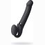 Черный безремневой вибрострапон Vibrating Bendable Strap-On - size L - Черный безремневой вибрострапон Vibrating Bendable Strap-On - size L