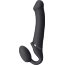 Черный безремневой вибрострапон Vibrating Bendable Strap-On - size L - Черный безремневой вибрострапон Vibrating Bendable Strap-On - size L