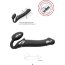 Черный безремневой вибрострапон Vibrating Bendable Strap-On - size L - Черный безремневой вибрострапон Vibrating Bendable Strap-On - size L