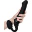 Черный безремневой вибрострапон Vibrating Bendable Strap-On - size L - Черный безремневой вибрострапон Vibrating Bendable Strap-On - size L