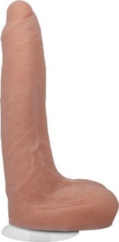 Телесный фаллоимитатор с мошонкой на съемной присоске Owen Gray Signature Cocks - 23,5 см.