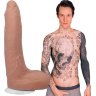 Телесный фаллоимитатор с мошонкой на съемной присоске Owen Gray Signature Cocks - 23,5 см.