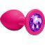Средняя розовая анальная пробка Emotions Cutie Medium с фиолетовым кристаллом - 8,5 см.  Цена 1 118 руб. - Средняя розовая анальная пробка Emotions Cutie Medium с фиолетовым кристаллом - 8,5 см.
