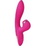 Розовый вибратор-кролик с вакуумной стимуляцией 5’’ Silicone Suction Kiss - 20,3 см.