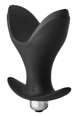 Черная анальная пробка Vibrating Anal Anchor Plug - 10 см. Длина: 1 см. Диаметр: 4 см. Анальная вибрирующая пробка Vibrating Anchor Plug — это расширяемая анальная пробка с коническими кончиками для скольжения внутрь. Оказавшись внутри, анальная пробка открывается и раздвигается для максимально полного ощущения. К ощущениям можно добавить вибрации с помощью съемной 10-скоростной пули. Для комфорта пробка изготовлена ​​из гладкого силикона. Страна: Китай. Материал: силикон. Батарейки: есть в комплекте.