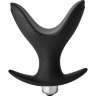 Черная анальная пробка Vibrating Anal Anchor Plug - 10 см.