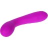 Лиловый изогнутый вибратор Tony - 17 см.