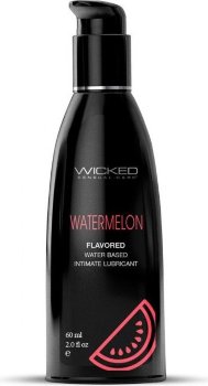Лубрикант на водной основе с ароматом арбуза Wicked Aqua Watermelon - 60 мл.