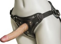 Женский страпон с вагинальной пробкой Woman Strap - 18 см.