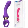 Фиолетовый изогнутый вибромассажер Moon Vibrator - 21,1 см.
