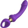 Фиолетовый изогнутый вибромассажер Moon Vibrator - 21,1 см.
